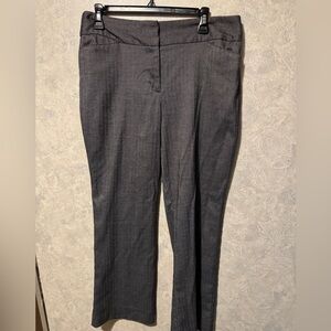 Loft Flare Dress Pants Curvy Striped 10 Brown Flare Office